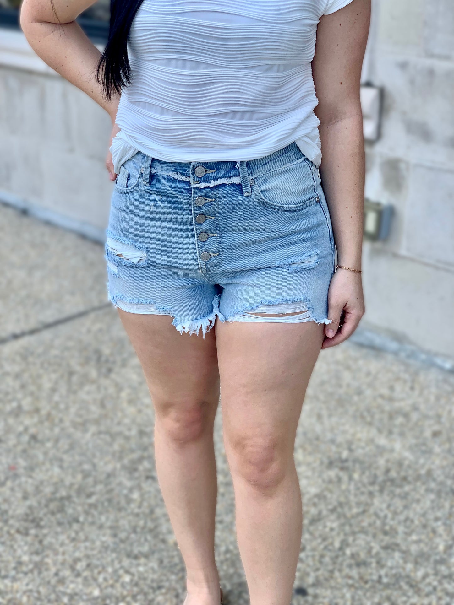 KC High Rise Denim Short