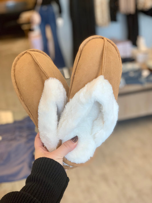 Brown Fluff Slippers