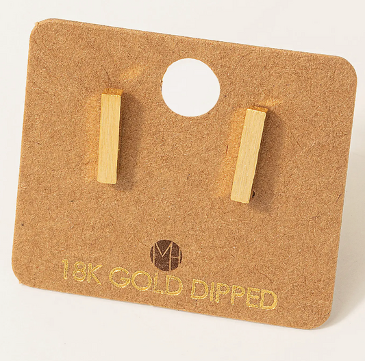 Dainty Mini Bar Stud Earrings